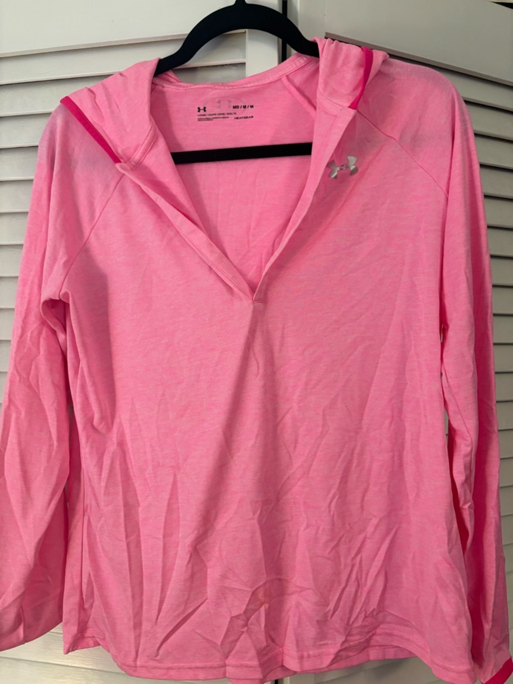 Under Armour Pink HeatGear Lightweight Hooded Tee
